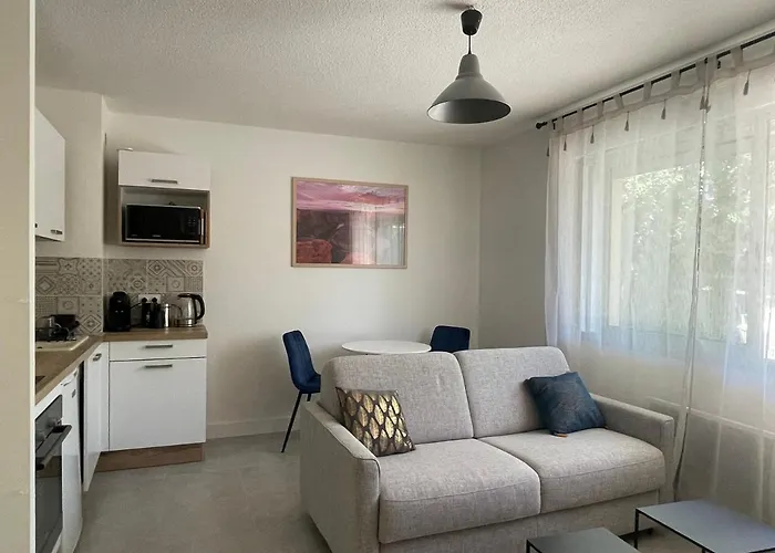 Au Calme Proche Centre-Ville, Studio Renove Avec Equipements Neufs Et Parking Prive