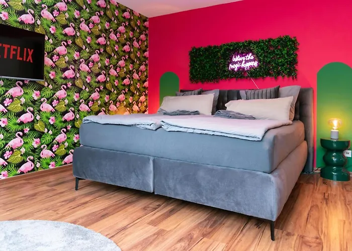 Pop Art Apartment - Balkon, Netflix, Nespresso, Zentral, Messe