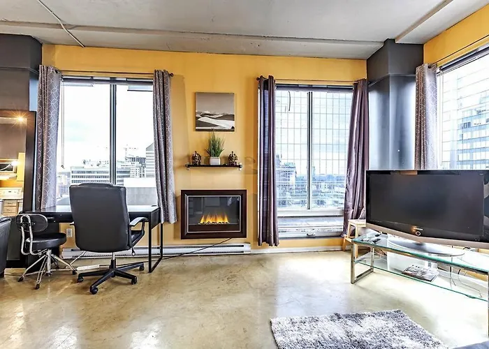 Industrial-Style Cityscape 1 Bedroom Loft