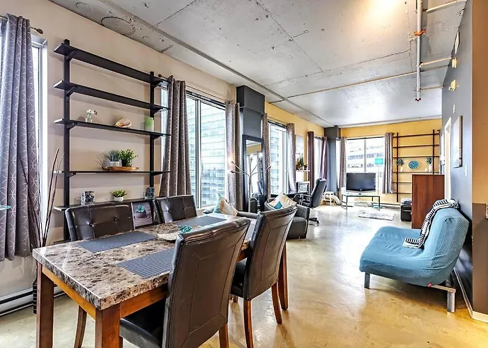 Industrial-Style Cityscape 1 Bedroom Loft