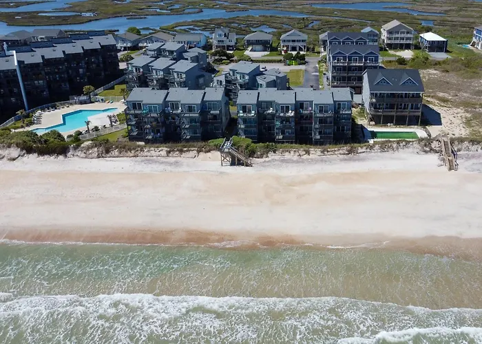 Oceanfront Pool Balcony At Ospreys Nest In North Topsail Beach