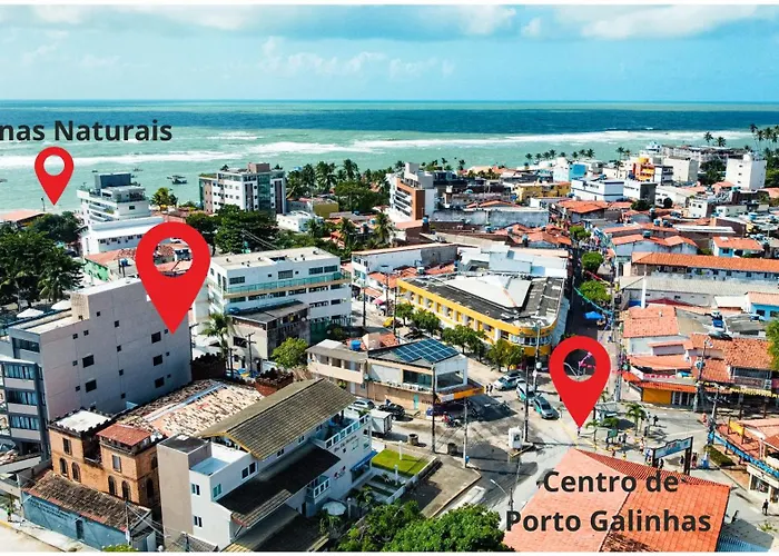 PORTO DE GALINHAS Flats NO CENTRINHO 50M DA PRAIA-CENTRO - OPÇÕES COM E SEM PISCINA PRIVATIVA
