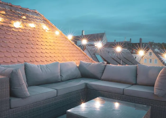 140Qm Luxurioeses Penthouse Mitten In Schwaebisch Gmuend, 70Qm Dachterrasse & Top-Lage, Mit Whirpool, Jetzt Buchen!