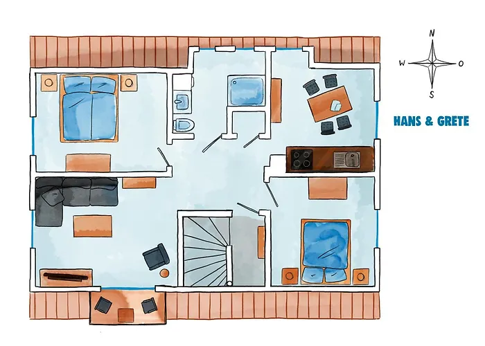 Wattkante Burhave Ferienwohnung Hans & Grete