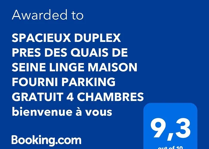 Spacieux Duplex Seine: Quayside Comfort with Parking