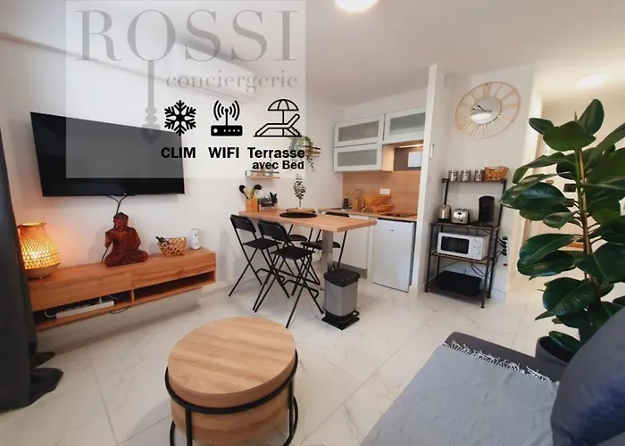 Le Magellan T2 Centre-Ville - Clim Wifi Terrasse - Rossiconciergerie - Linge Inclus