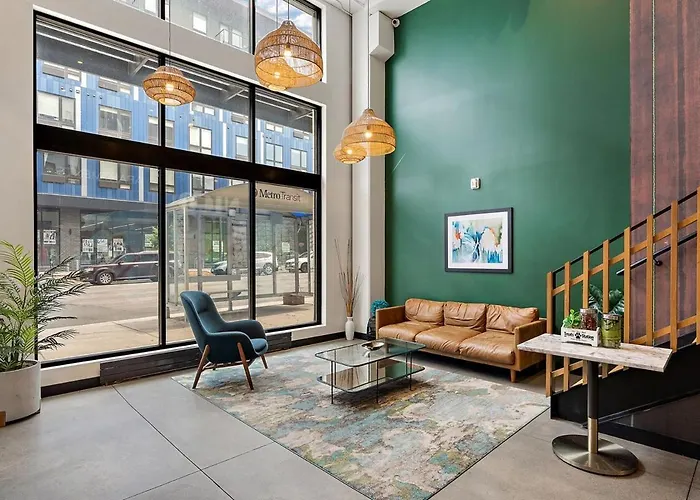 W517 Stylish 1Bd In Heart Of Minneapolis, Minutes From Minneapolis Convention Center & Us Bank Arena