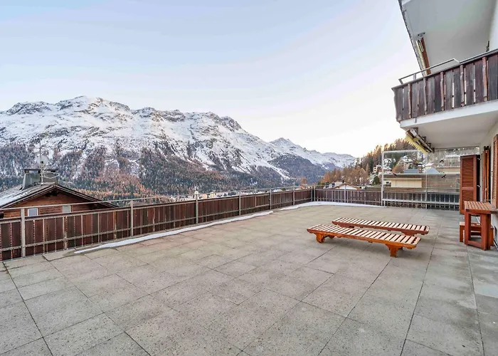 Stmoritz Center Vintage Terrace 180 Full Lake View