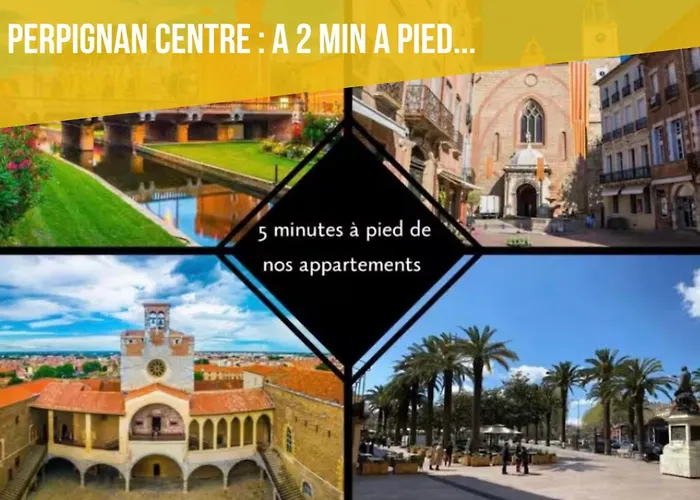 Elegance Castillet - Plein Centre Proche Gare Bus Et Transports - Ideal Couple Ou Pro - Moderne Et Confort - Offre Speciale