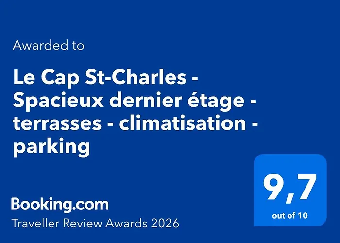Le Cap St-Charles - Spacieux Dernier Etage - Terrasses - Climatisation - Parking