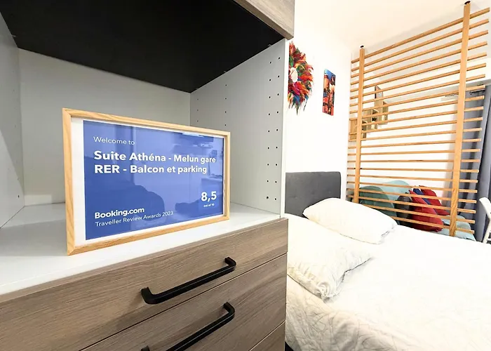 Suite Athena - Melun Gare Rer - Studio Avec Balcon Et Parking