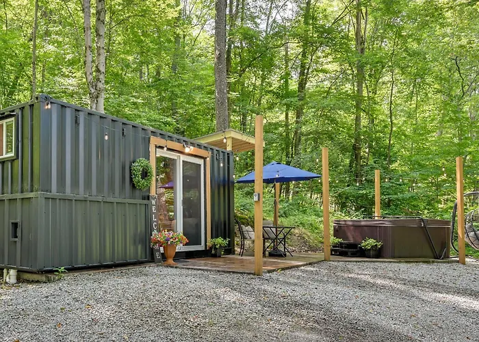 Tiny Home W/ Hot Tub & Mini Highland Cows!