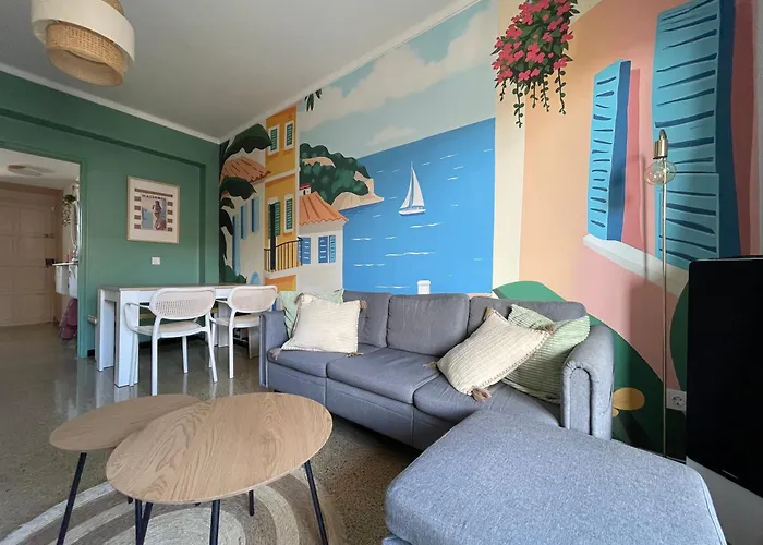 Piso Del Sol - Appartement Familial Vue Mer - Plage 150 M, Commerces Et Bus Aeroport