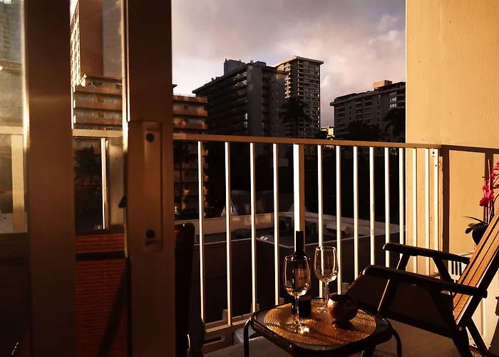 Tropical Studios at Marine Surf Waikiki: Beachfront Oasis with Full Kitchen